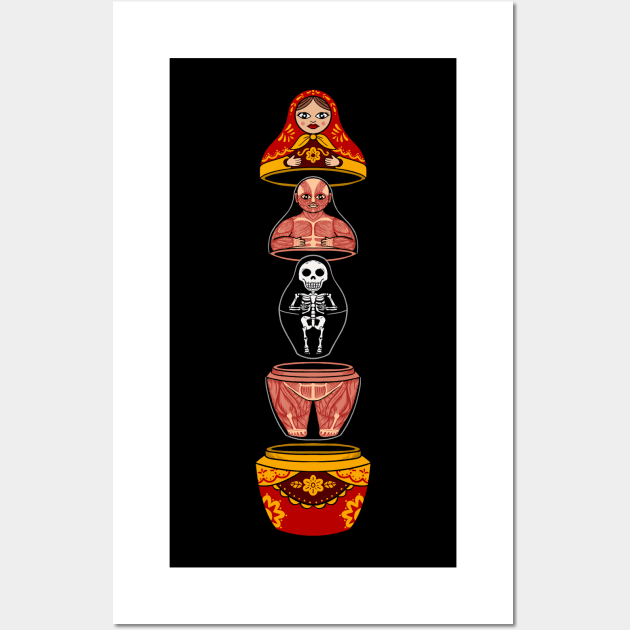 Russian Dolls Anatomy Wall Art by coffeeman